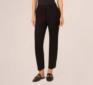 4 Way Stretch Skinny Straight Pant In Black