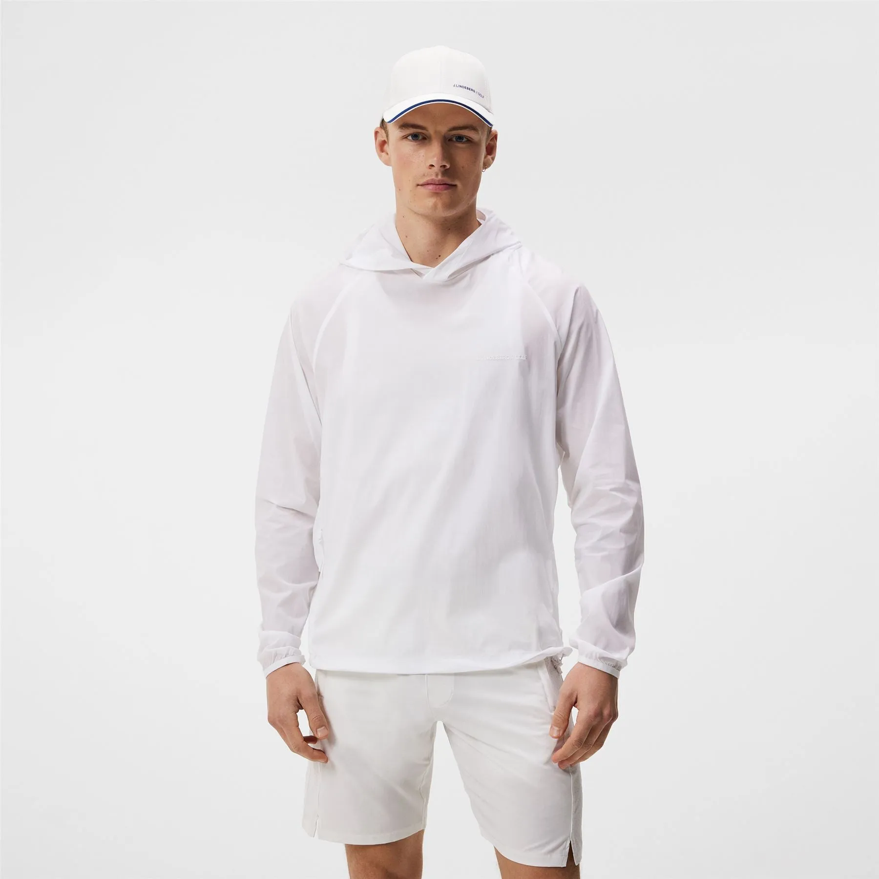 Arron Stretch Wind Hoodie White - SU23