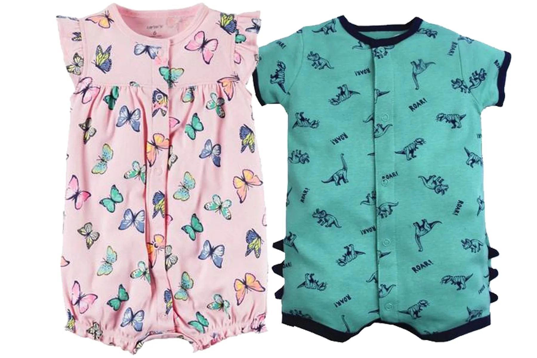 Baby Romper Shorts Combo- Cute Butterfly and Naughty Saurus