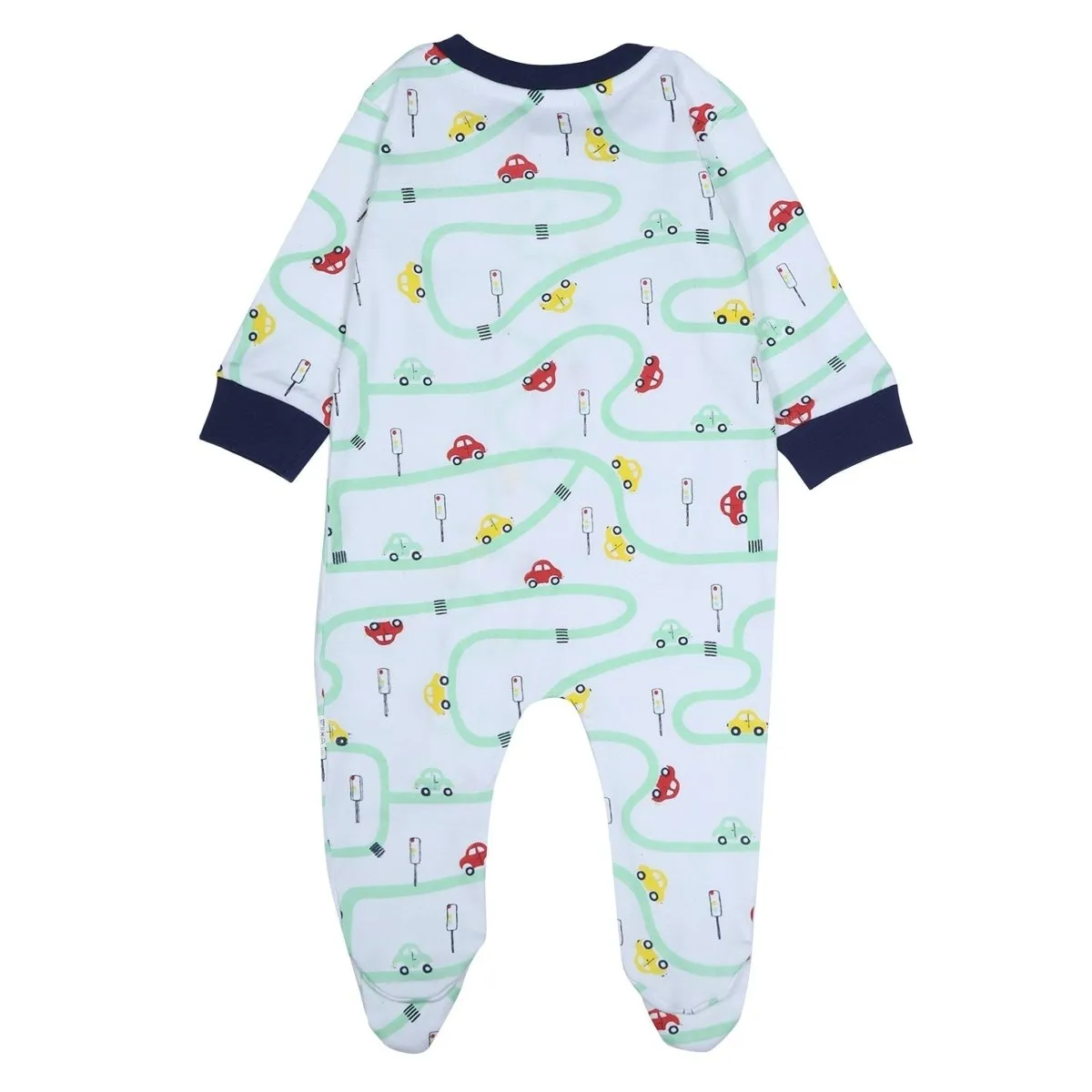 Baby Zipper Romper Combo - City Drive & Hello Bear