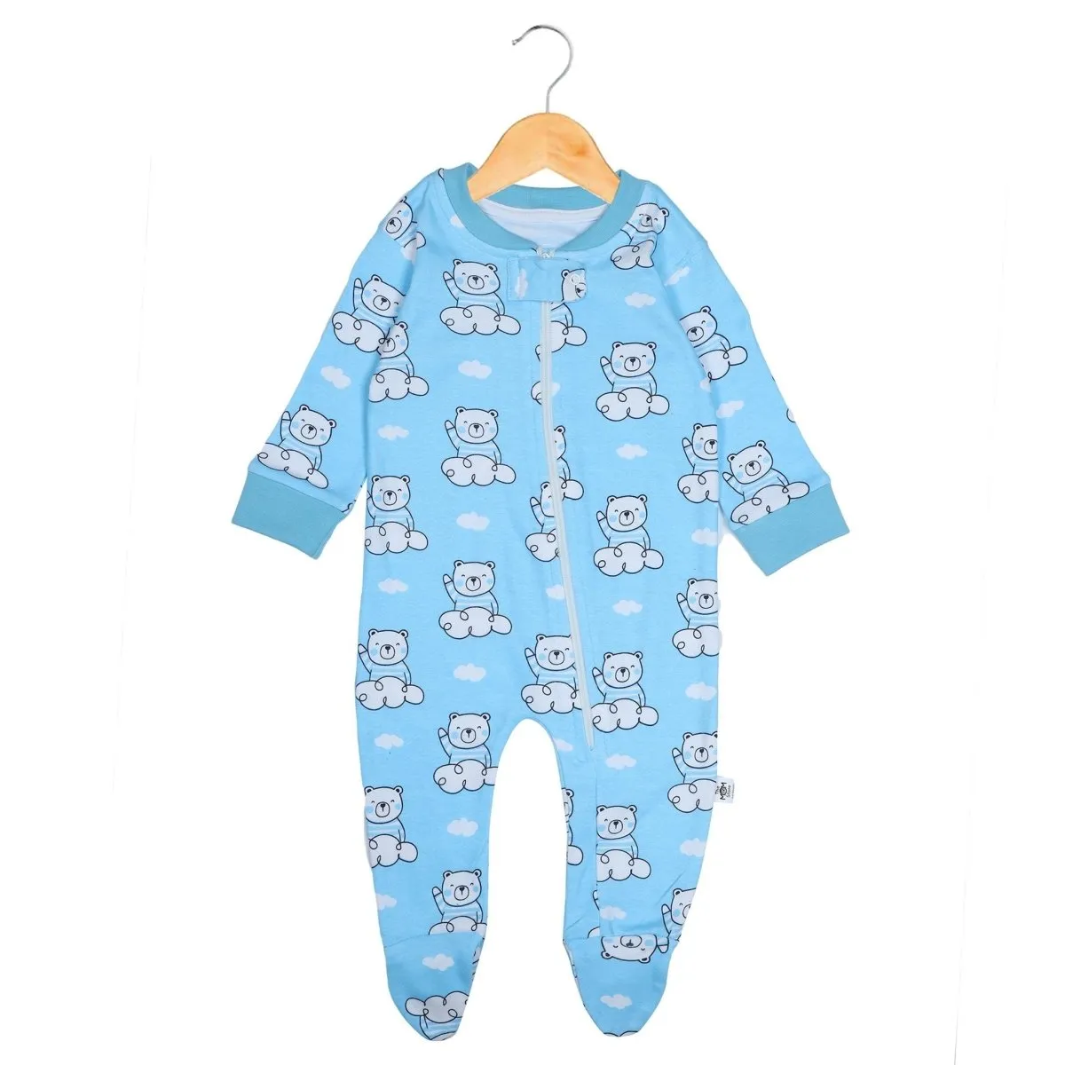 Baby Zipper Romper Combo - Meow Meow & Hello Bear