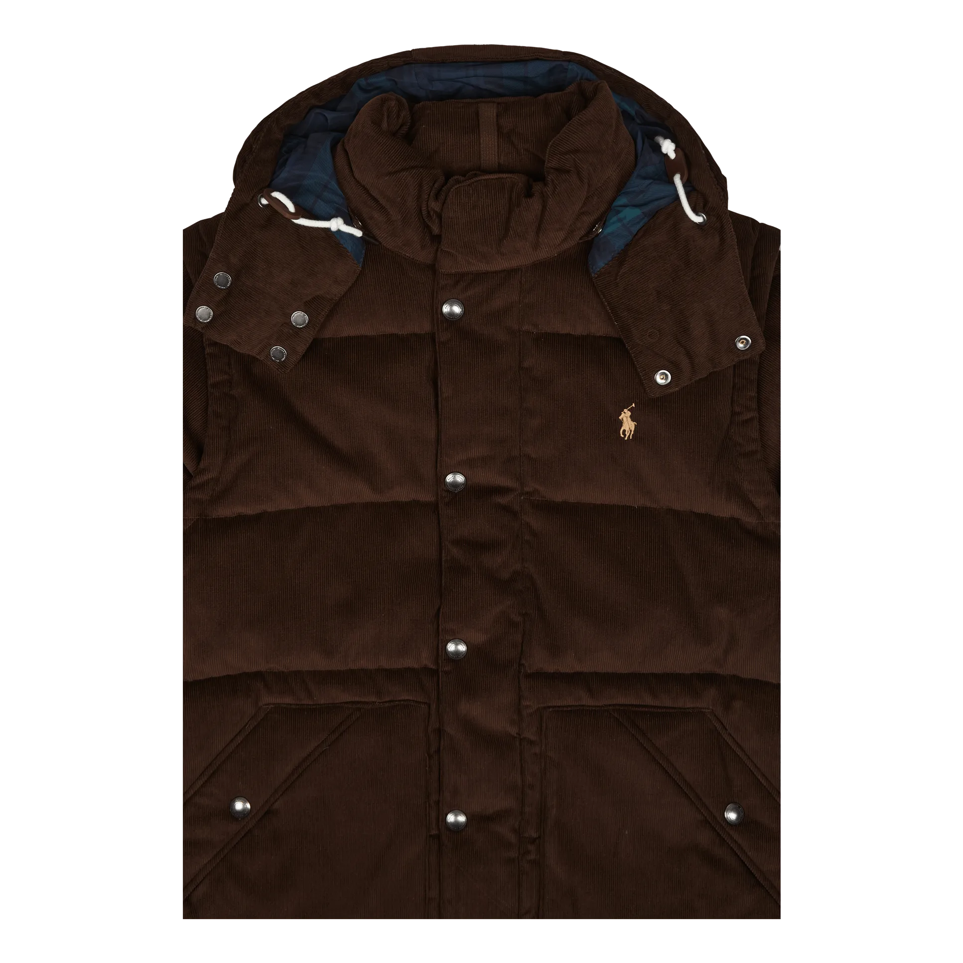 Convertible Corduroy Down Jacket Dark Beech