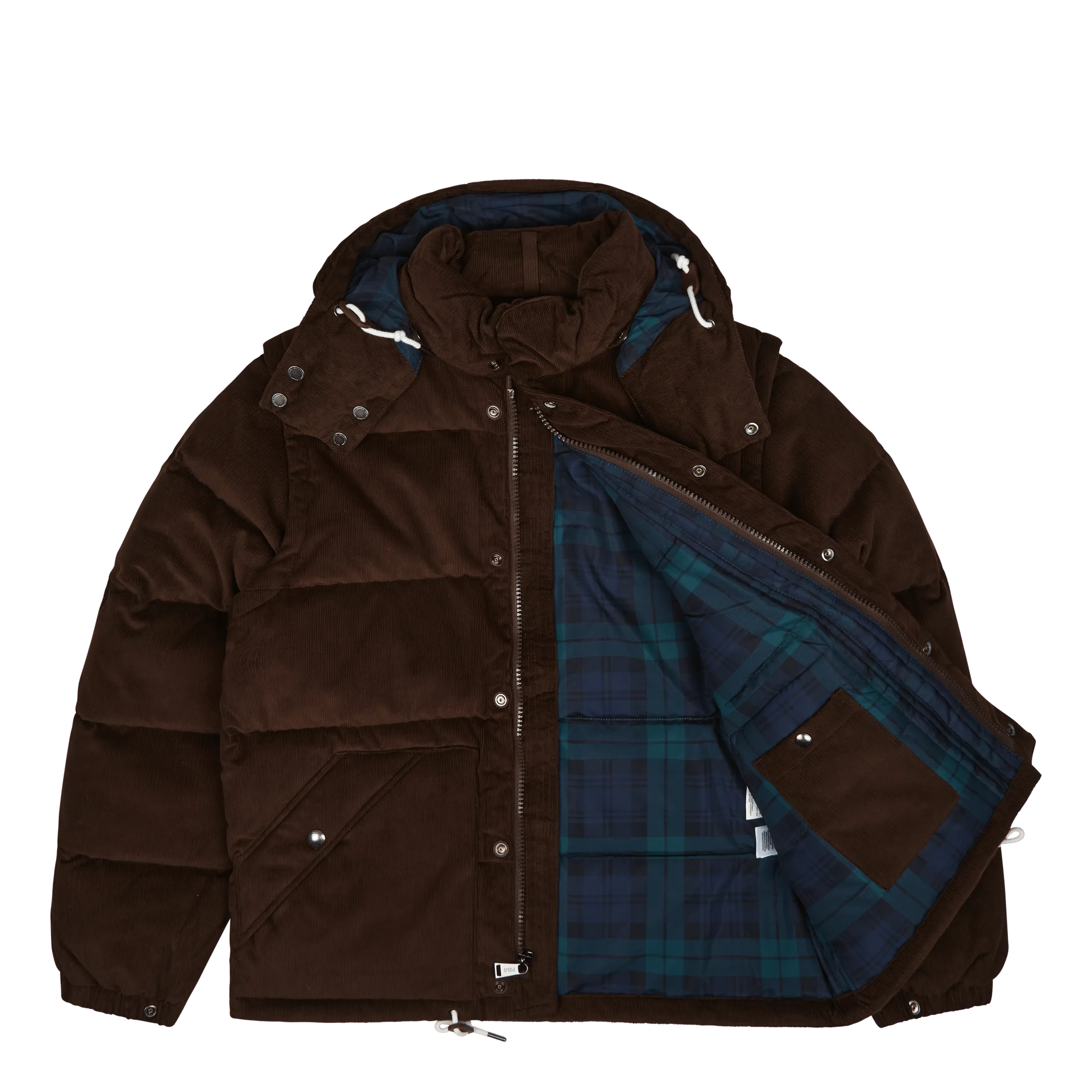 Convertible Corduroy Down Jacket Dark Beech