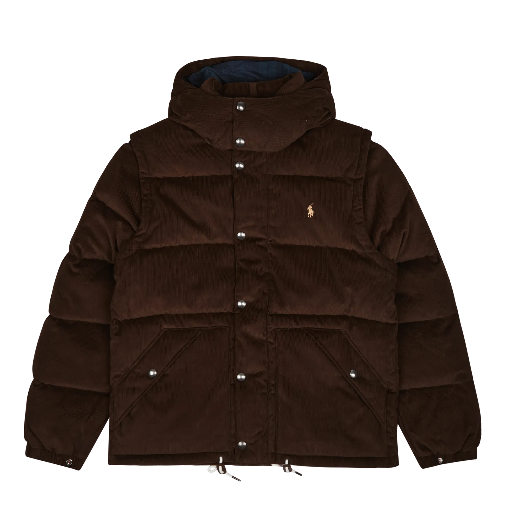 Convertible Corduroy Down Jacket Dark Beech