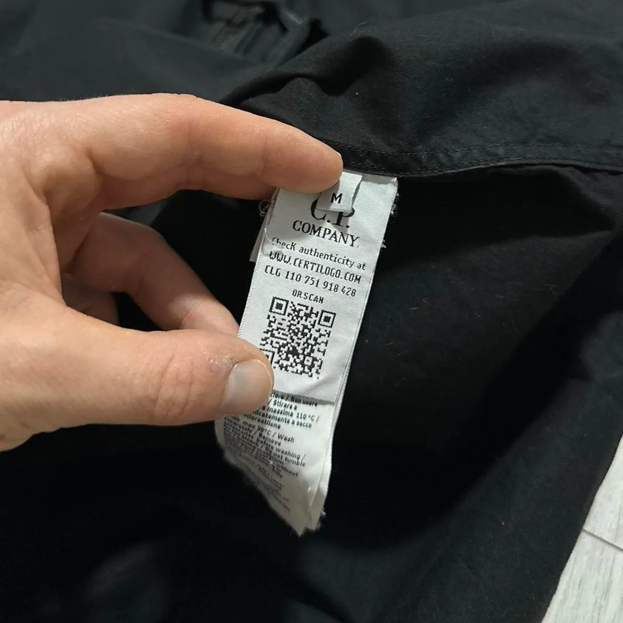 CP Company Black Full Zip Overshirt