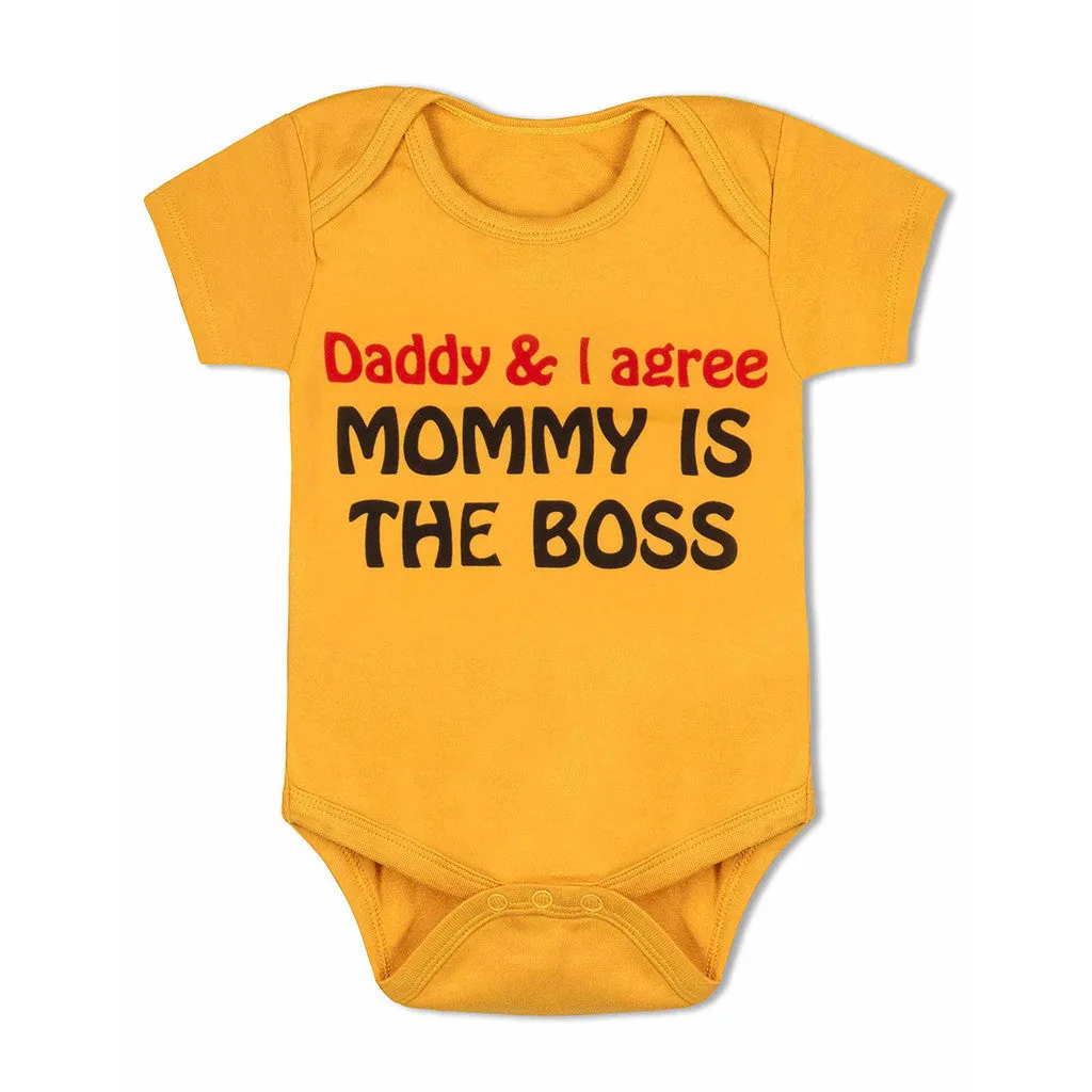 Daddy & I Agree, Mommy Is The Boss <br> Organic Cotton Onesie