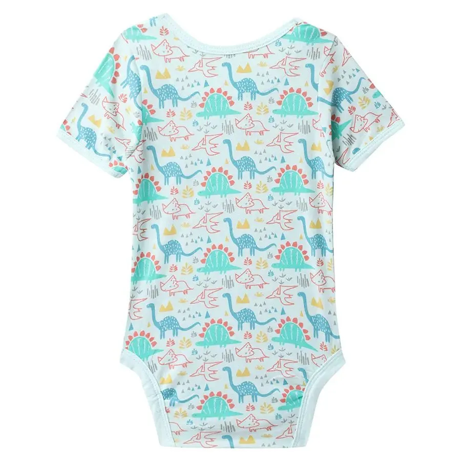 Dino Print Baby Boy Romper (Pack of 3)