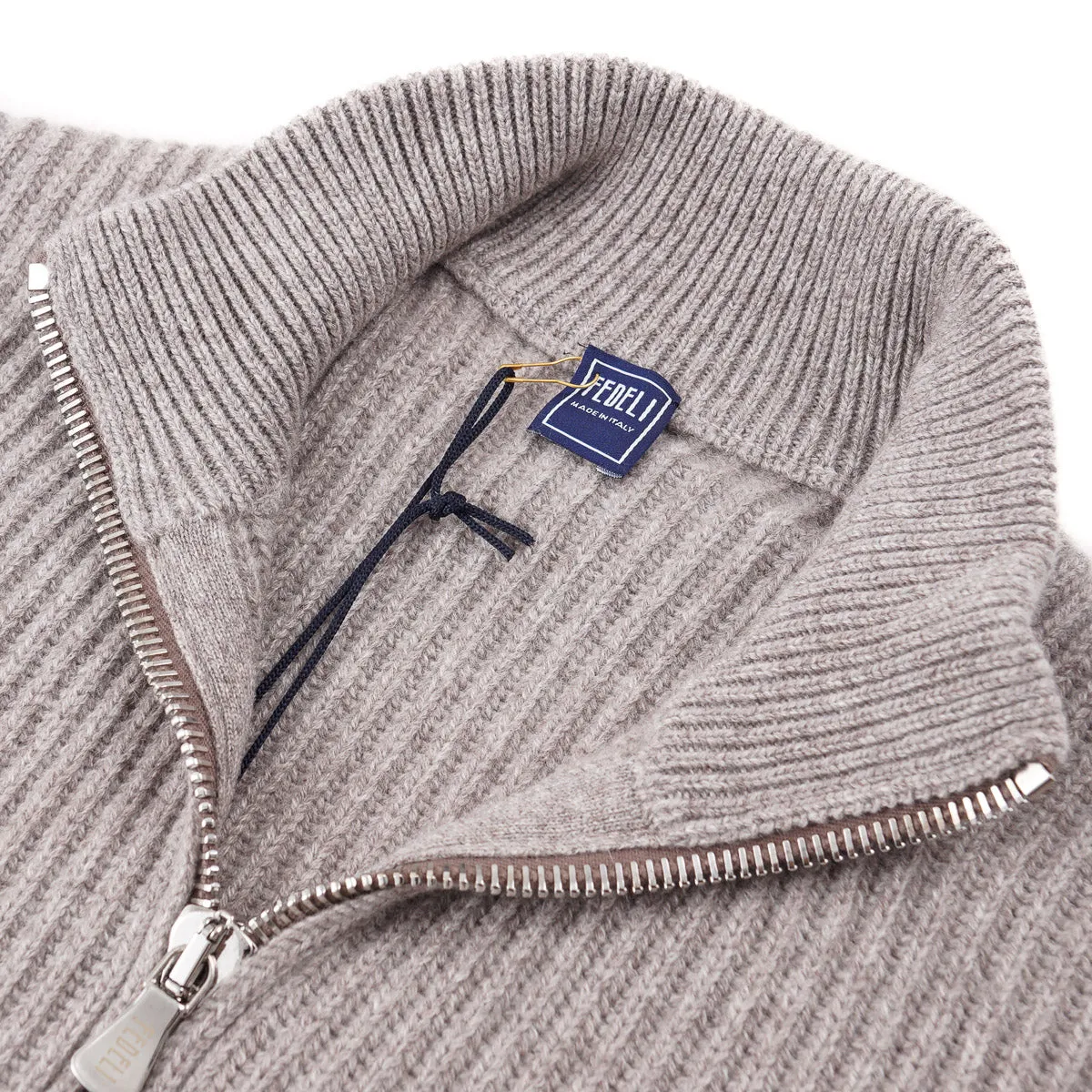 Fedeli Full-Zip Cashmere Sweater-Jacket