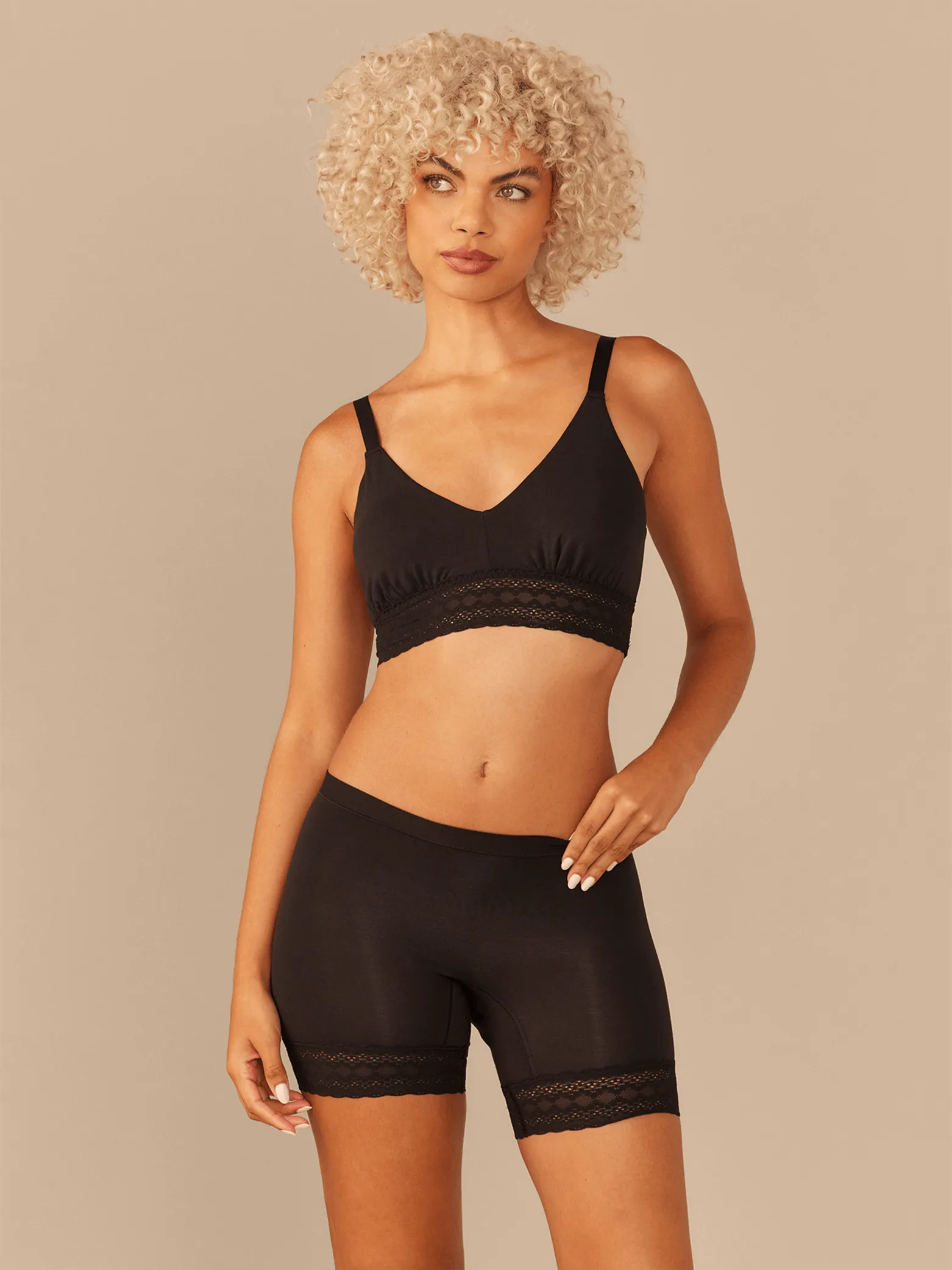 FeelFree Lace Long Boyshort | Bougie Rouge