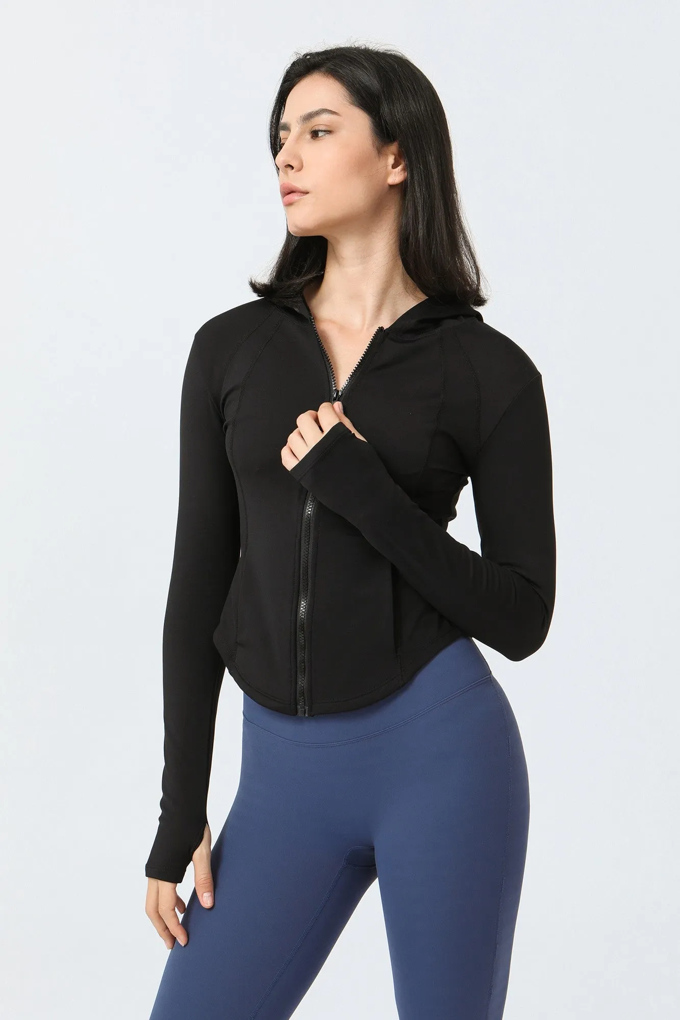 Fleece Lined Zip-Up Workout Hoodies