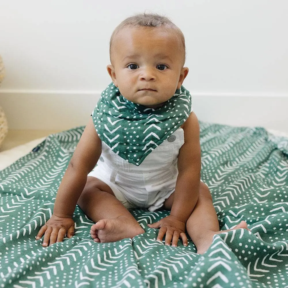 Forest Friends   Mudcloth Bandana Bib Set