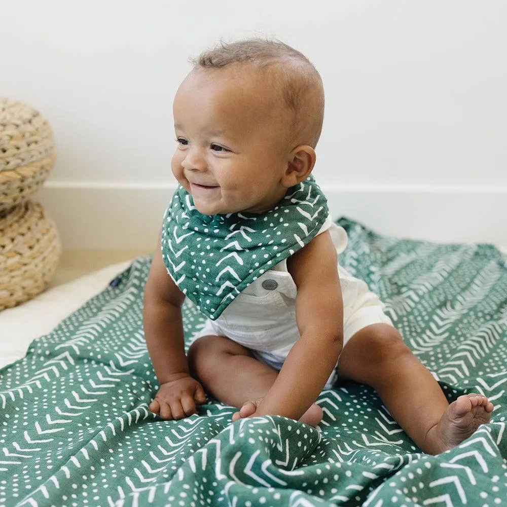 Forest Friends   Mudcloth Bandana Bib Set