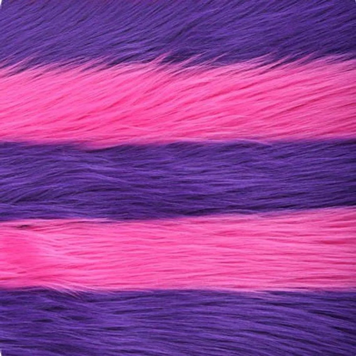 Fuchsia Purple Striped Faux Fur Fabric