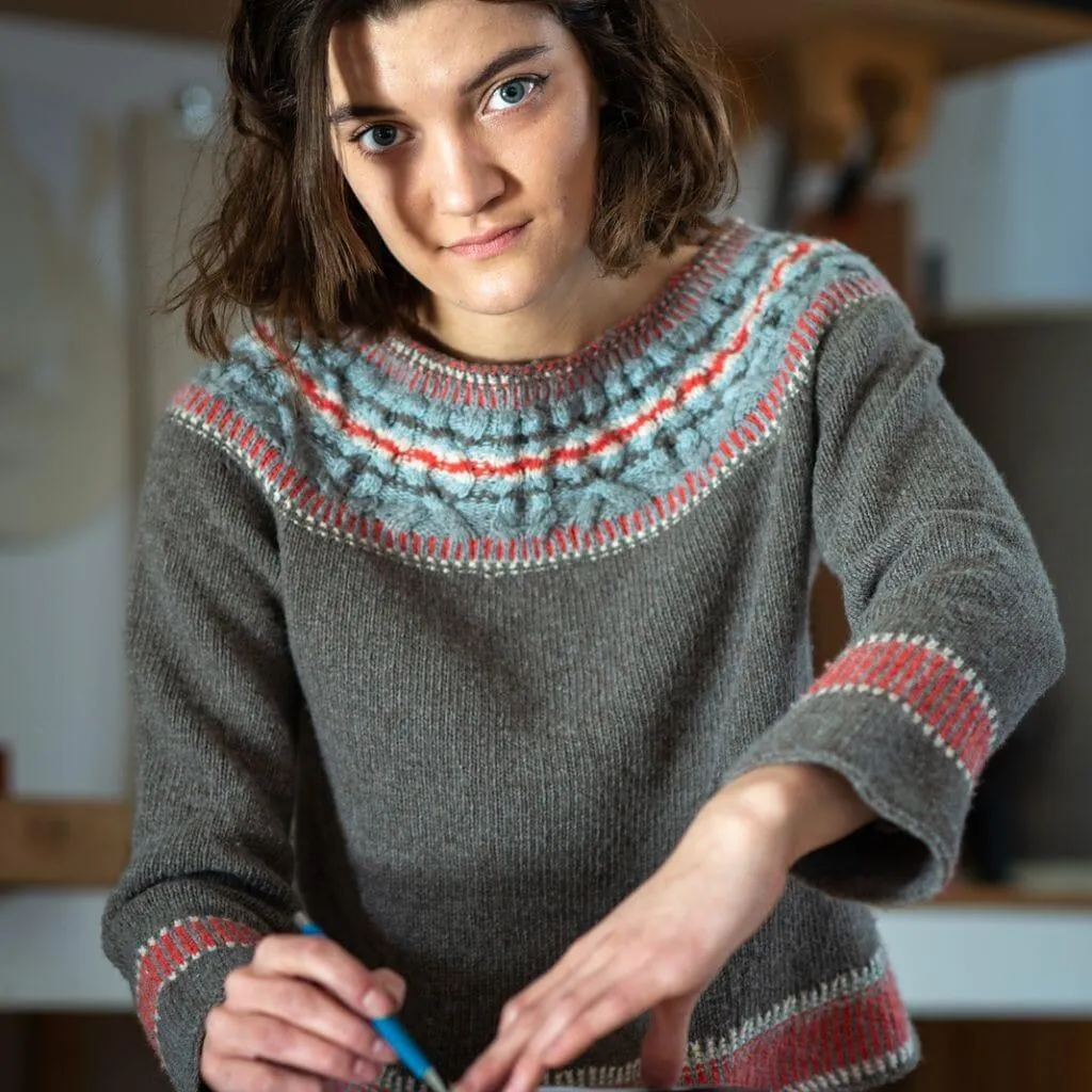 Geo Yoked Fair Isle Sweater [Knitting Pattern]