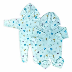 KIDS & BEBS® New Born Baby Romper baby suits for baby boy and baby girls ( blue , 0 - 3 months )