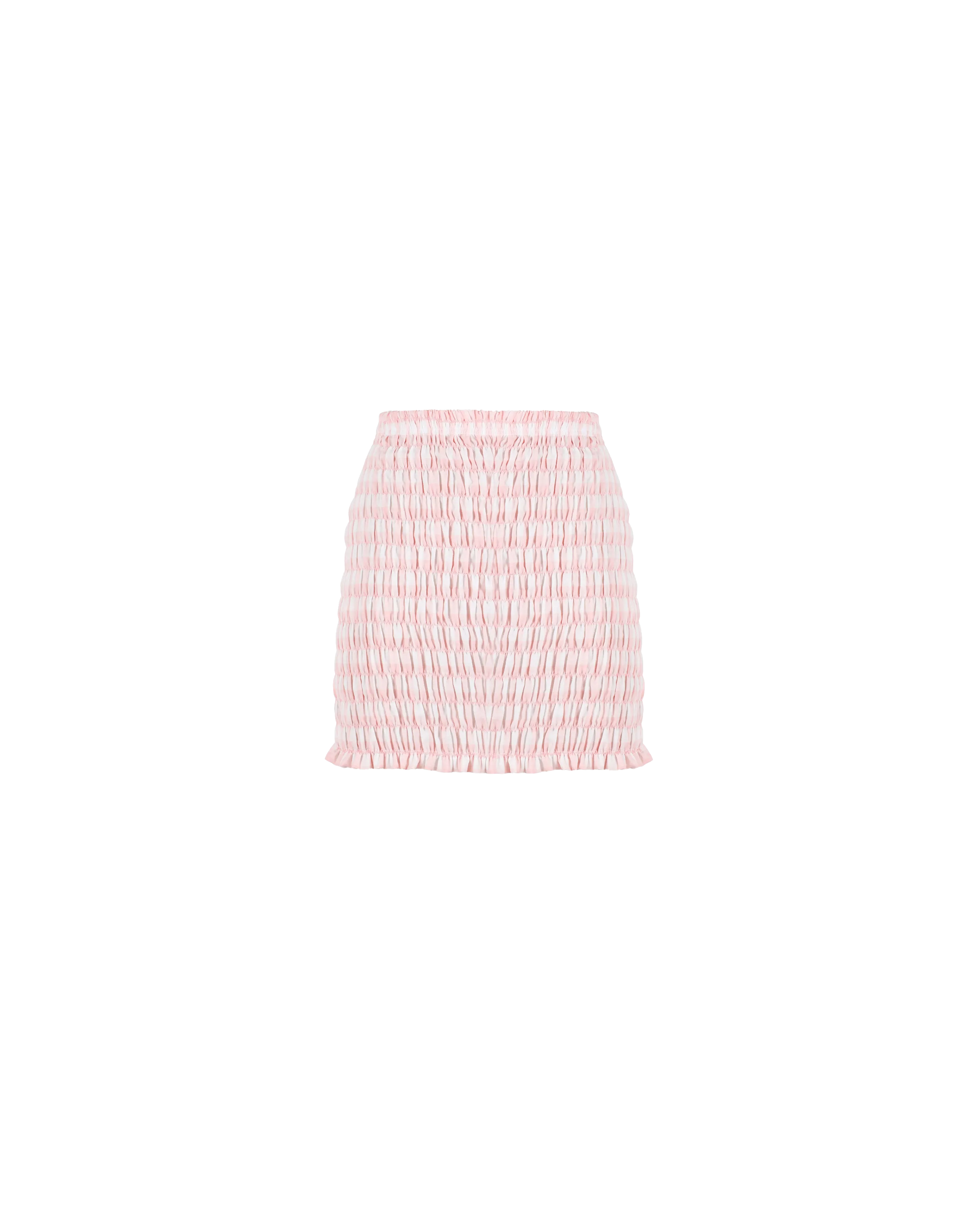 KLEIN GINGHAM MINI SKIRT PINK GINGHAM