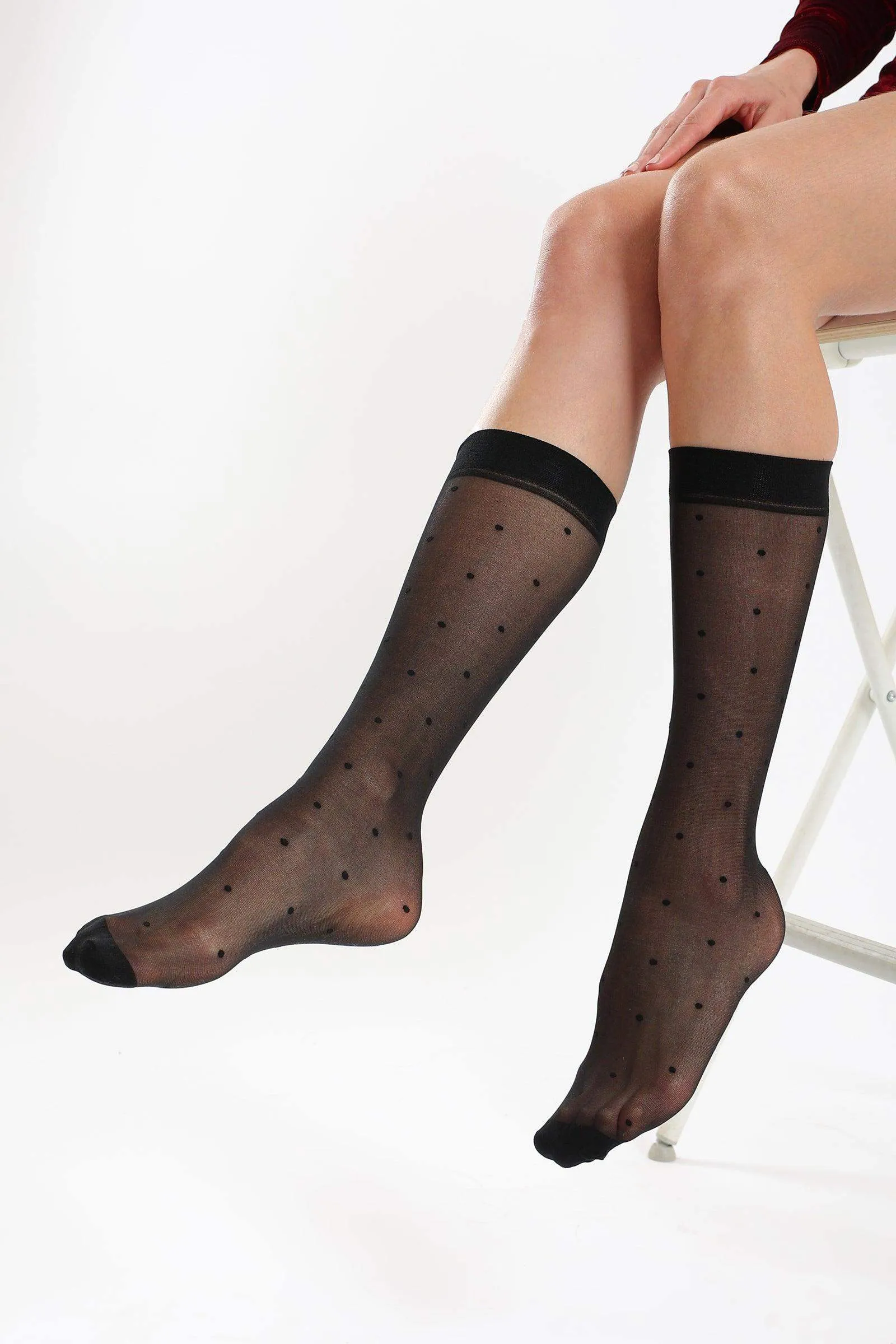 Knee High Dotted Socks