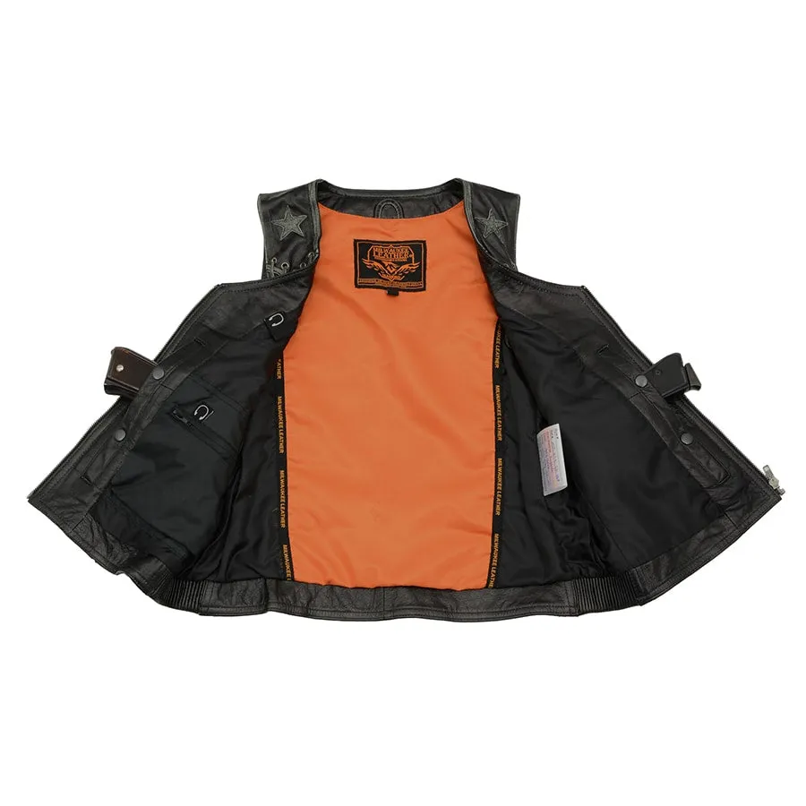 Ladies Classic Zip Up Vest with Lace