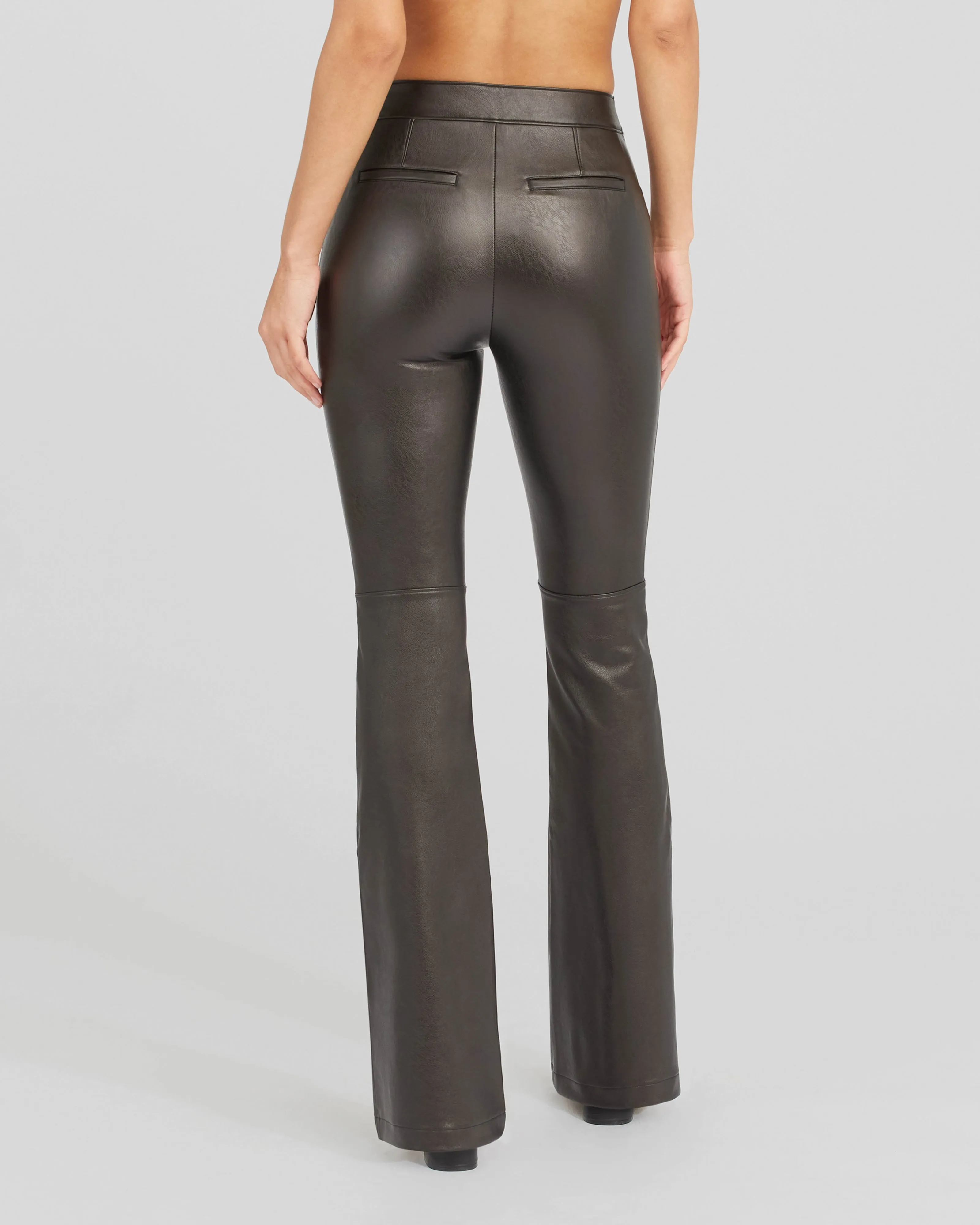 Leather-Like Flare Pant