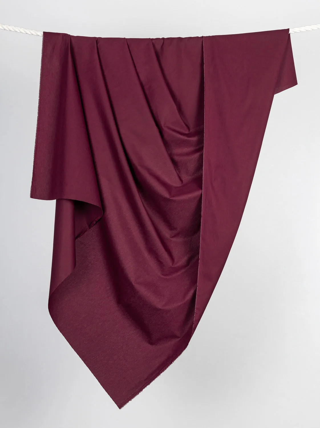 Lightweight Silky Cotton Poplin - Merlot