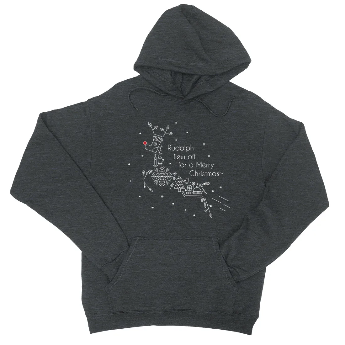 Line Art Rudolph Unisex Pullover Hoodie