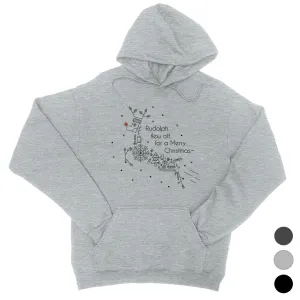 Line Art Rudolph Unisex Pullover Hoodie