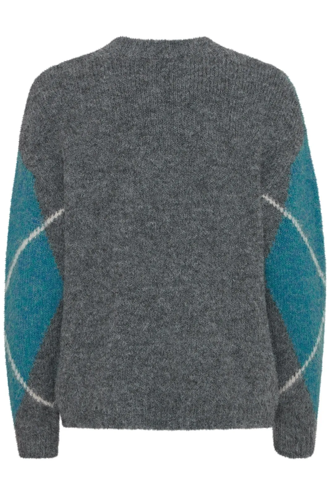 Miller Knit Jumper - Mid Grey Melange Mix