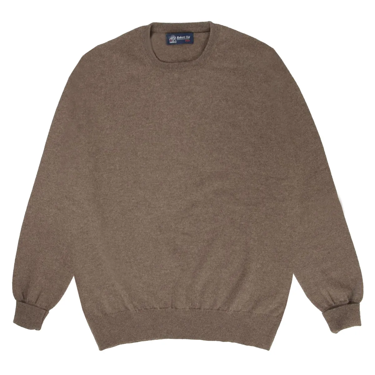 Mocha Brown Highclere Cashmere Crew Neck Sweater