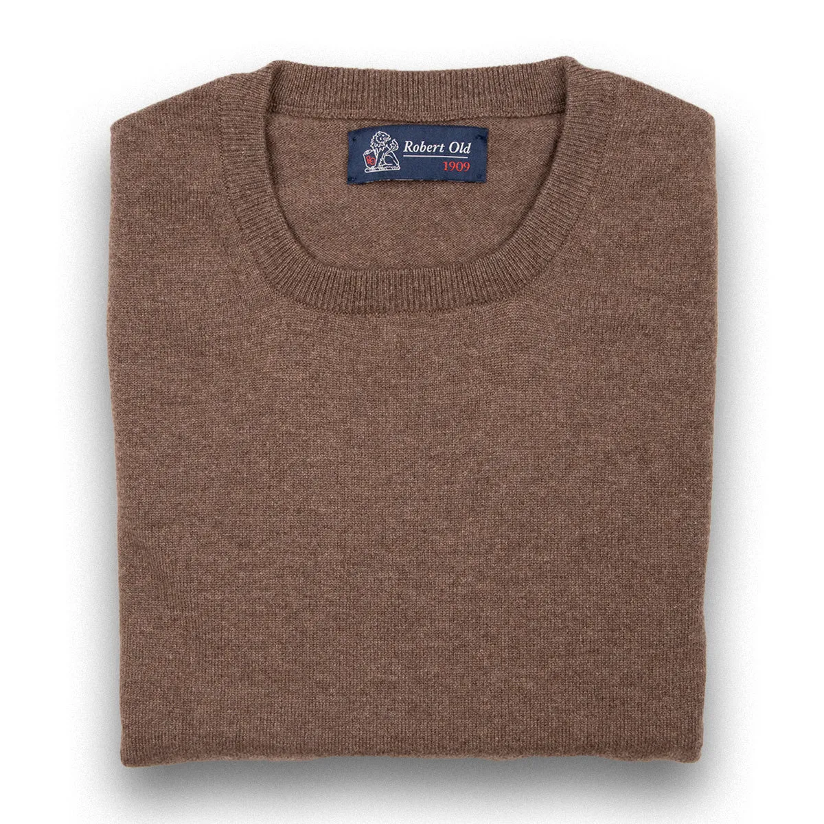 Mocha Brown Highclere Cashmere Crew Neck Sweater