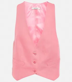 Multi-colored cotton and linen vest Lightness DOROTHEE SCHUMACHER, pink