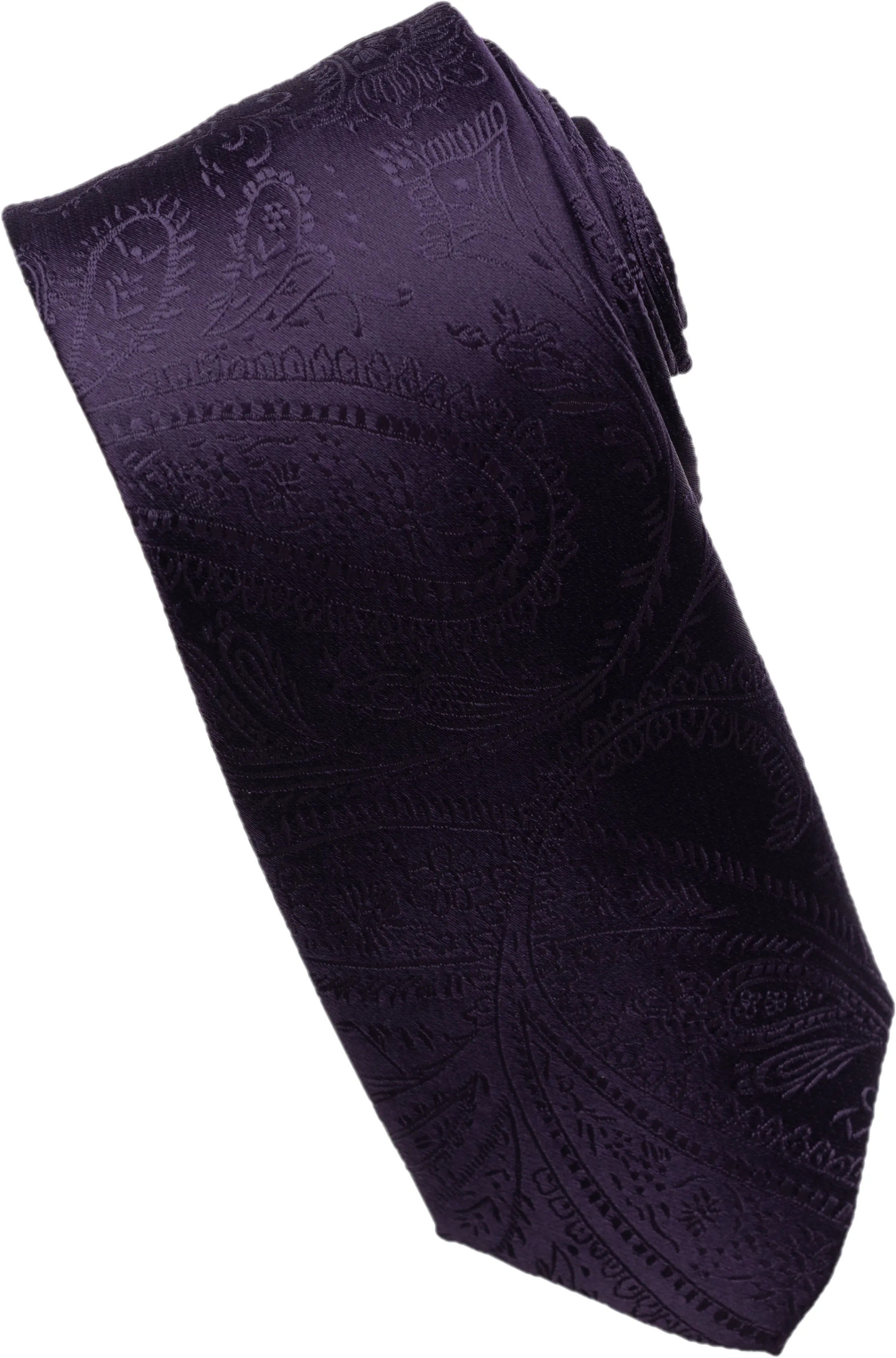 Navy Paisley Tone on Tone Necktie