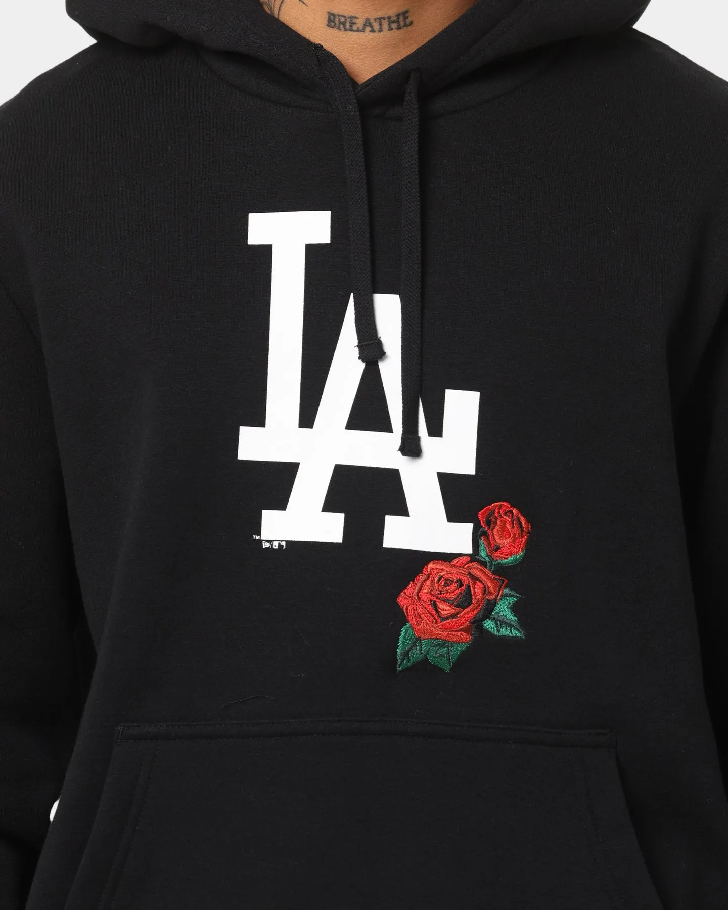 New Era Los Angeles Dodgers Large Rose Hoodie Black