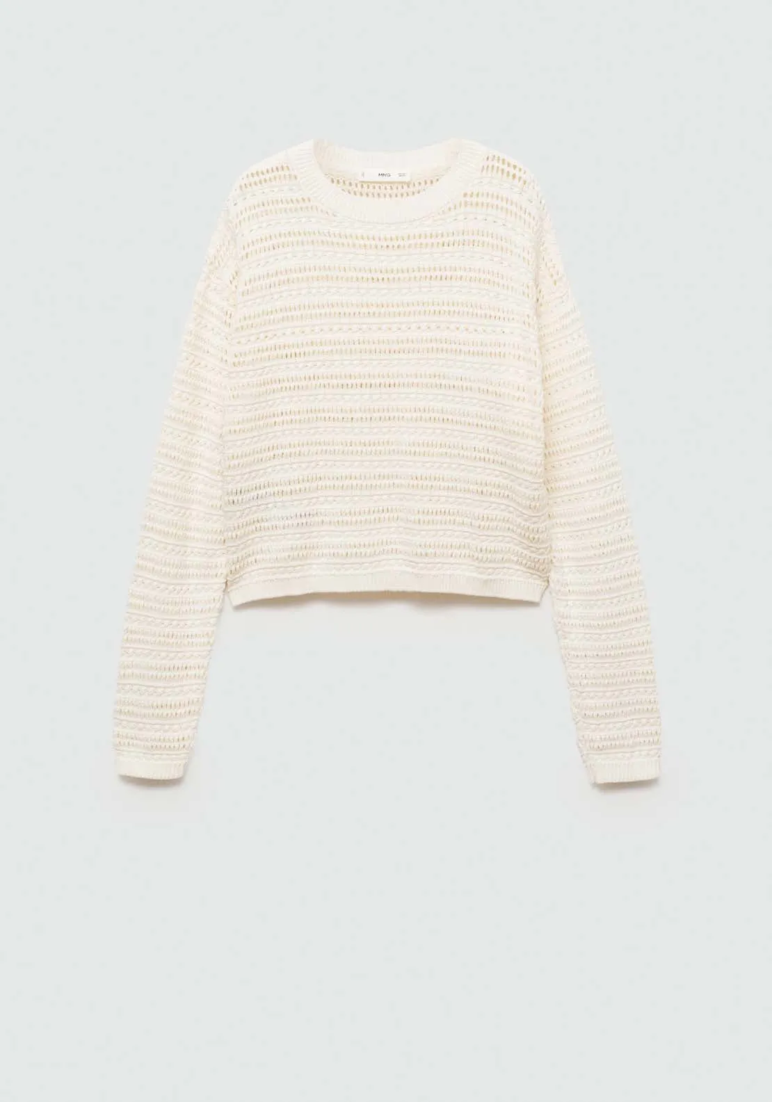 Openwork knit sweater - Light Beige