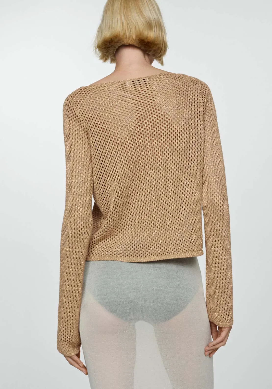 Openwork lurex sweater