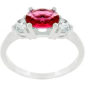 Oval Quartet Cubic Zirconia Ring