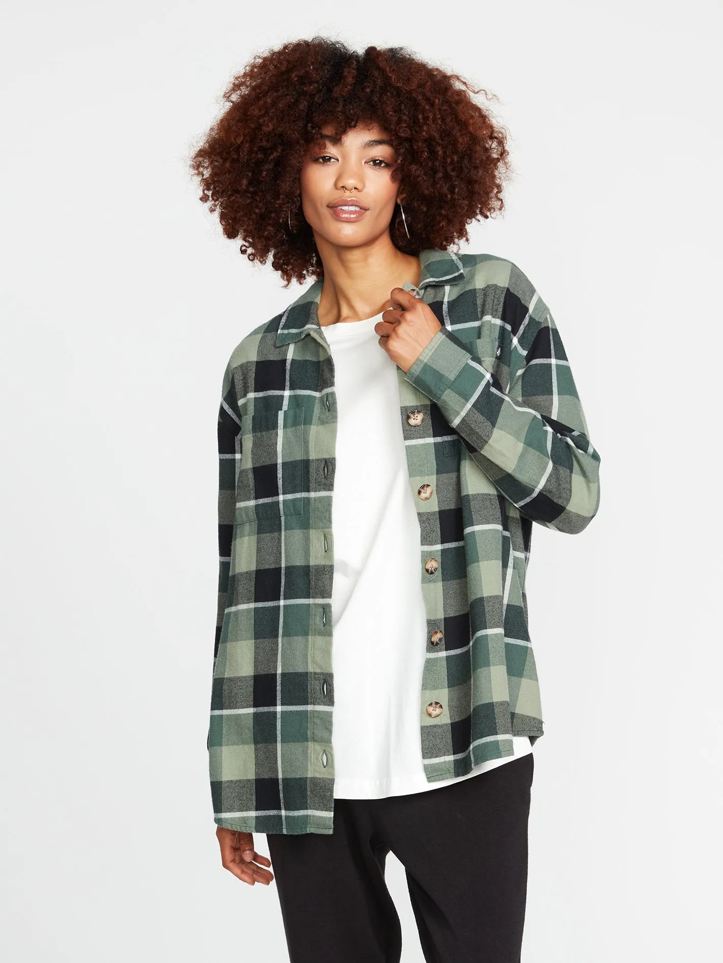 Oversize Me Flannel - Dark Pine