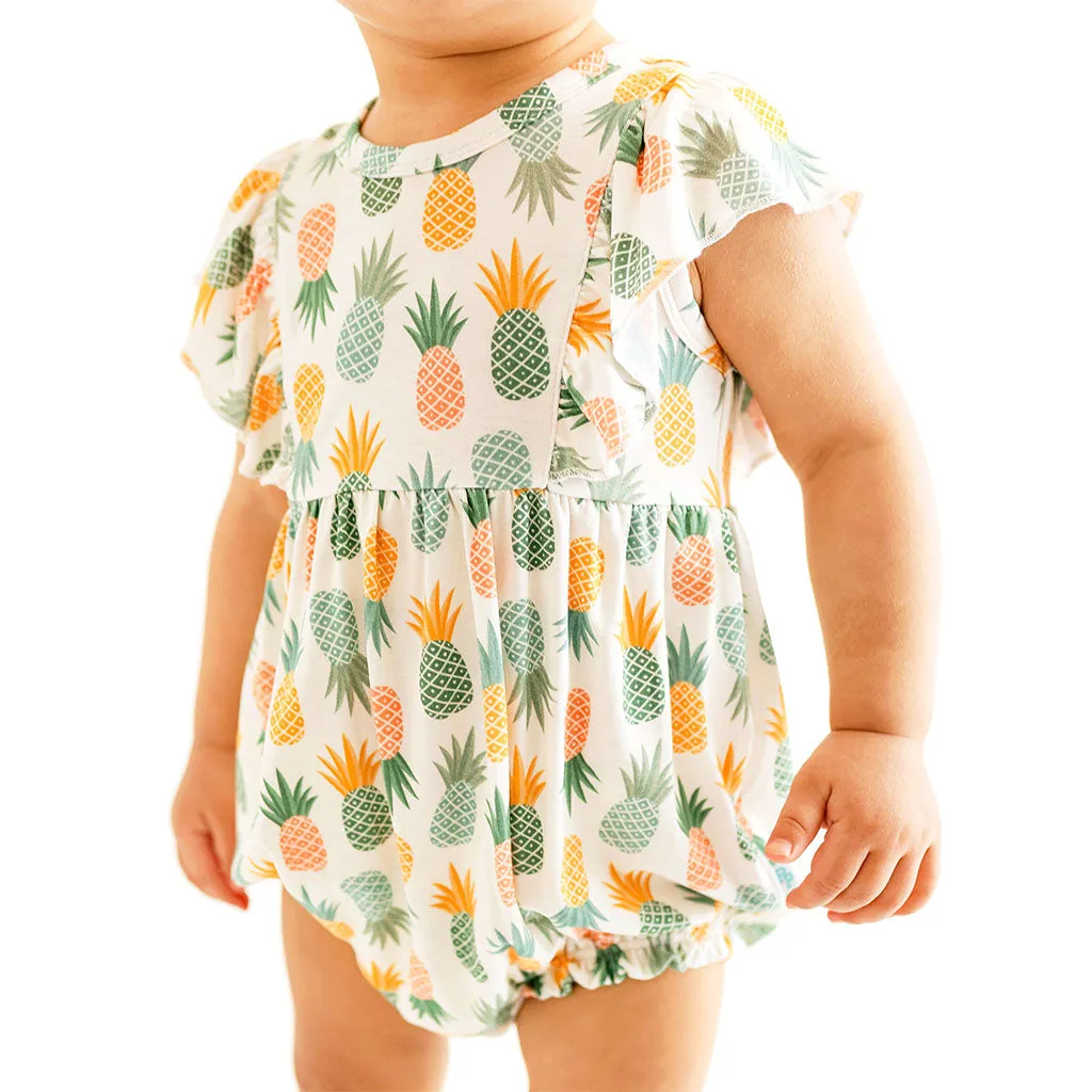 Posh Peanut McGuire Flutter Sleeve Bubble Romper