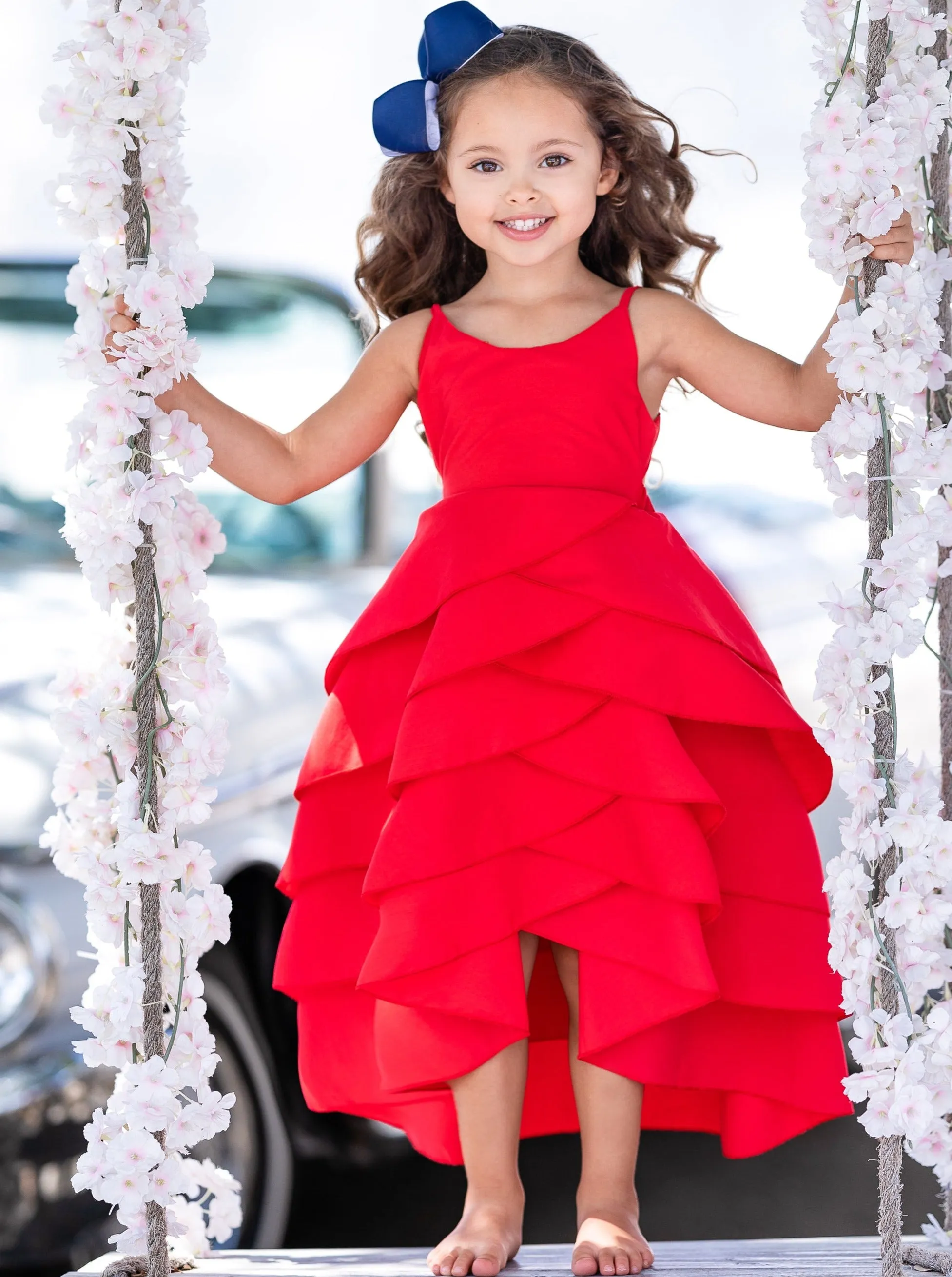 Pretty Petal Ruby Tiered Dress