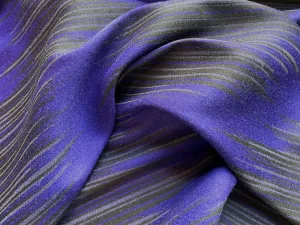 Reversible Royal Purple Stalactites Wool Blend Melton Coating (Made in Italy)