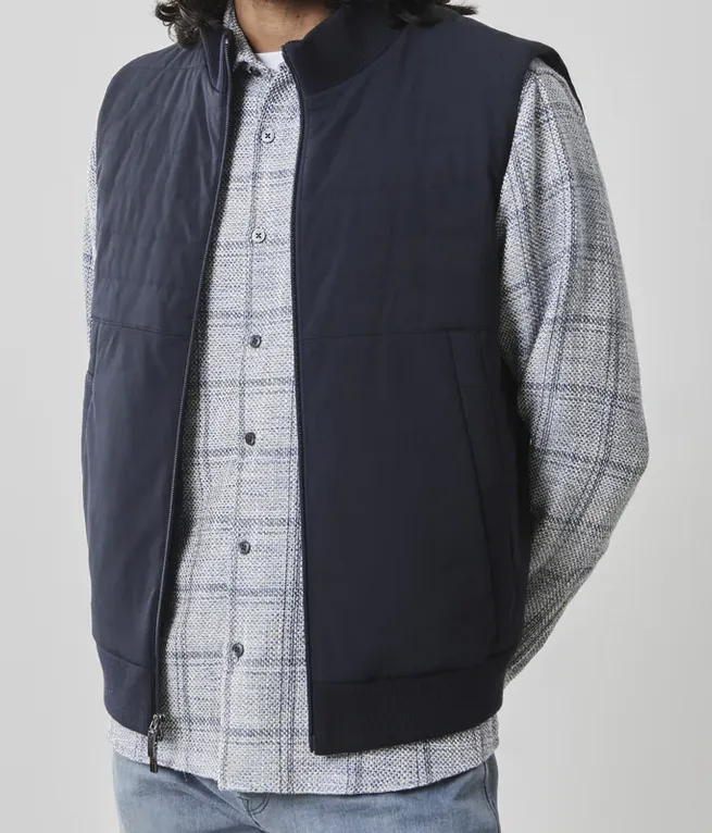 Robert Barakett Fremantle Quilted Vest | Navy