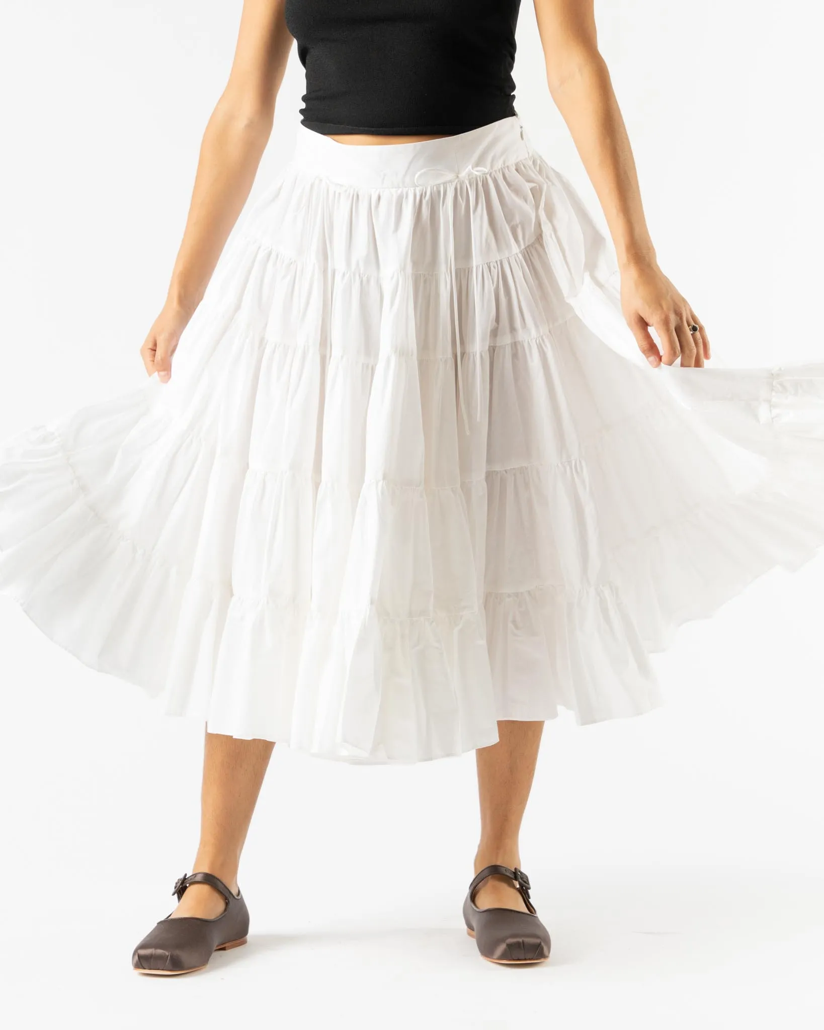 Sandy Liang Hetti Skirt in White