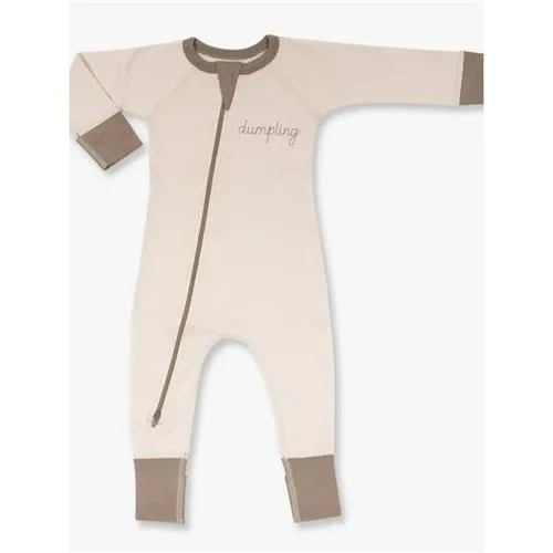 Sapling Child Zip Romper (Oatmeal Dumpling)