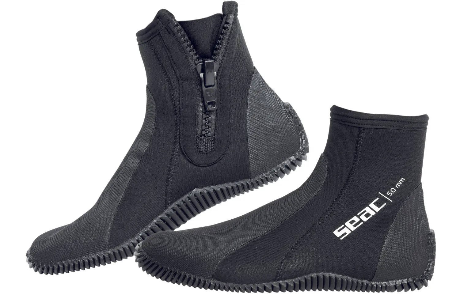 SEAC Regular 5mm Premium Neoprene Anti-Slip Sole Wetsuit Boots w/ Zipper