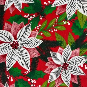 Season's Greetings - Red | Print Poly/Cotton Shirting - SKU 7634A #U17