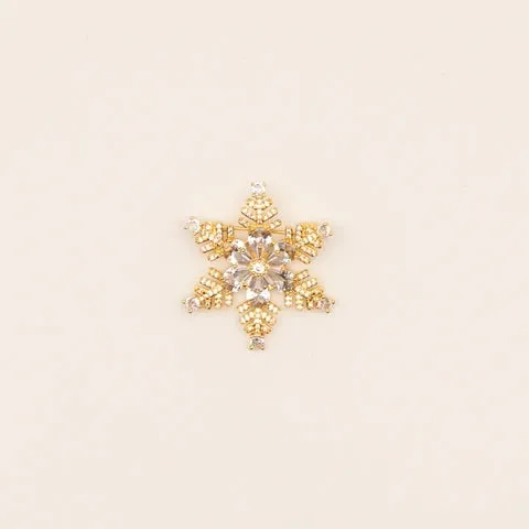 Snowflake Crystal Brooch