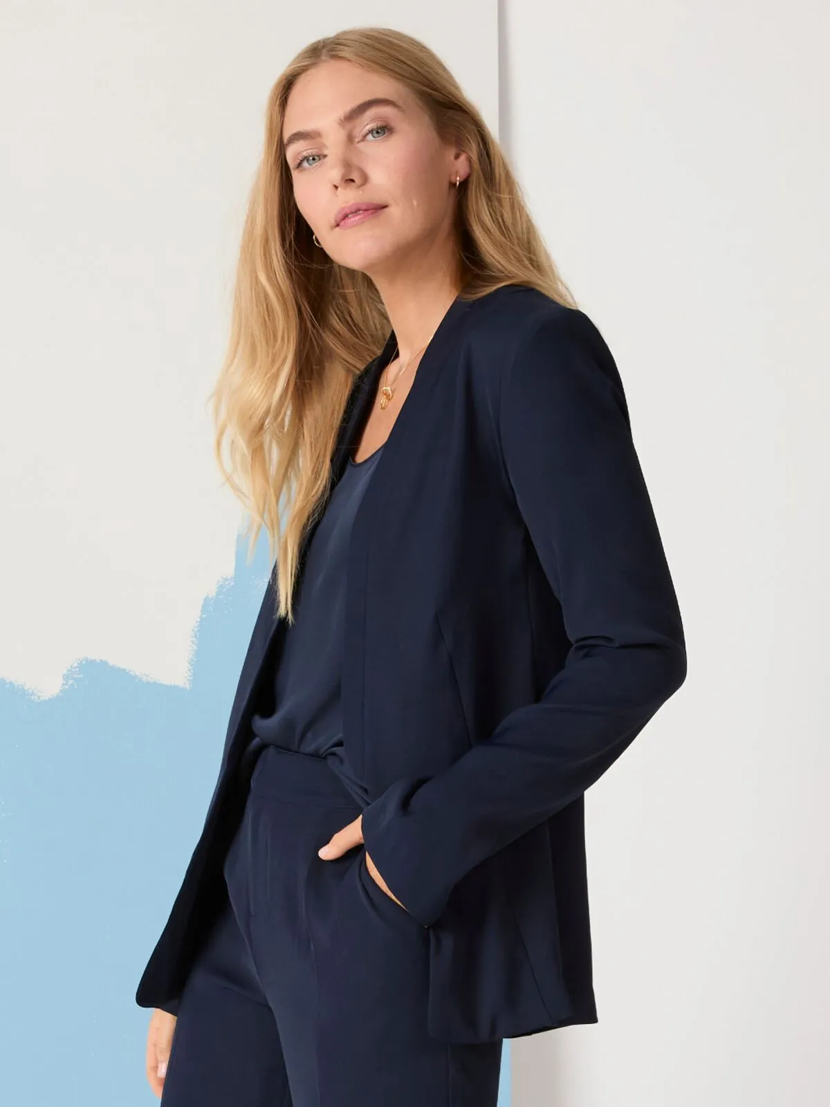 Social Edit Blazer - Dark Indigo