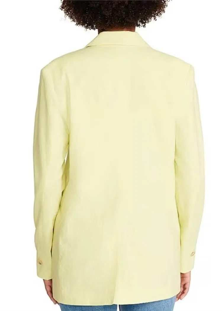 Steve Madden Linen on the Edge Blazer - Sunny Lime