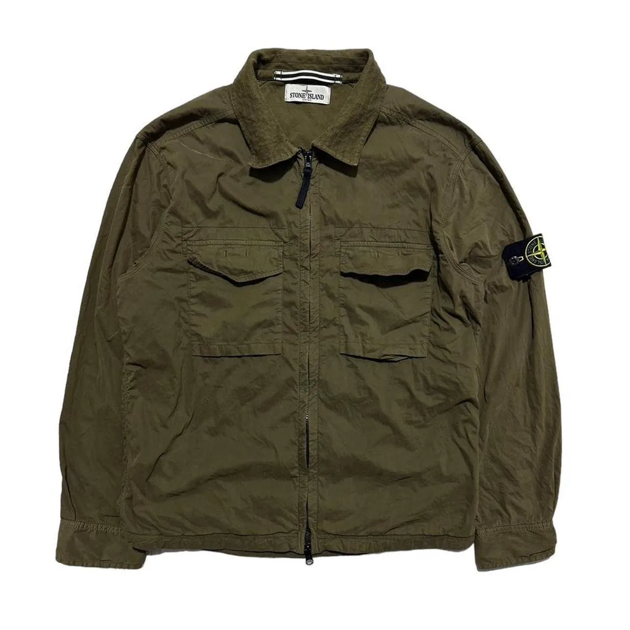 Stone Island Green Double Pocket Overshirt