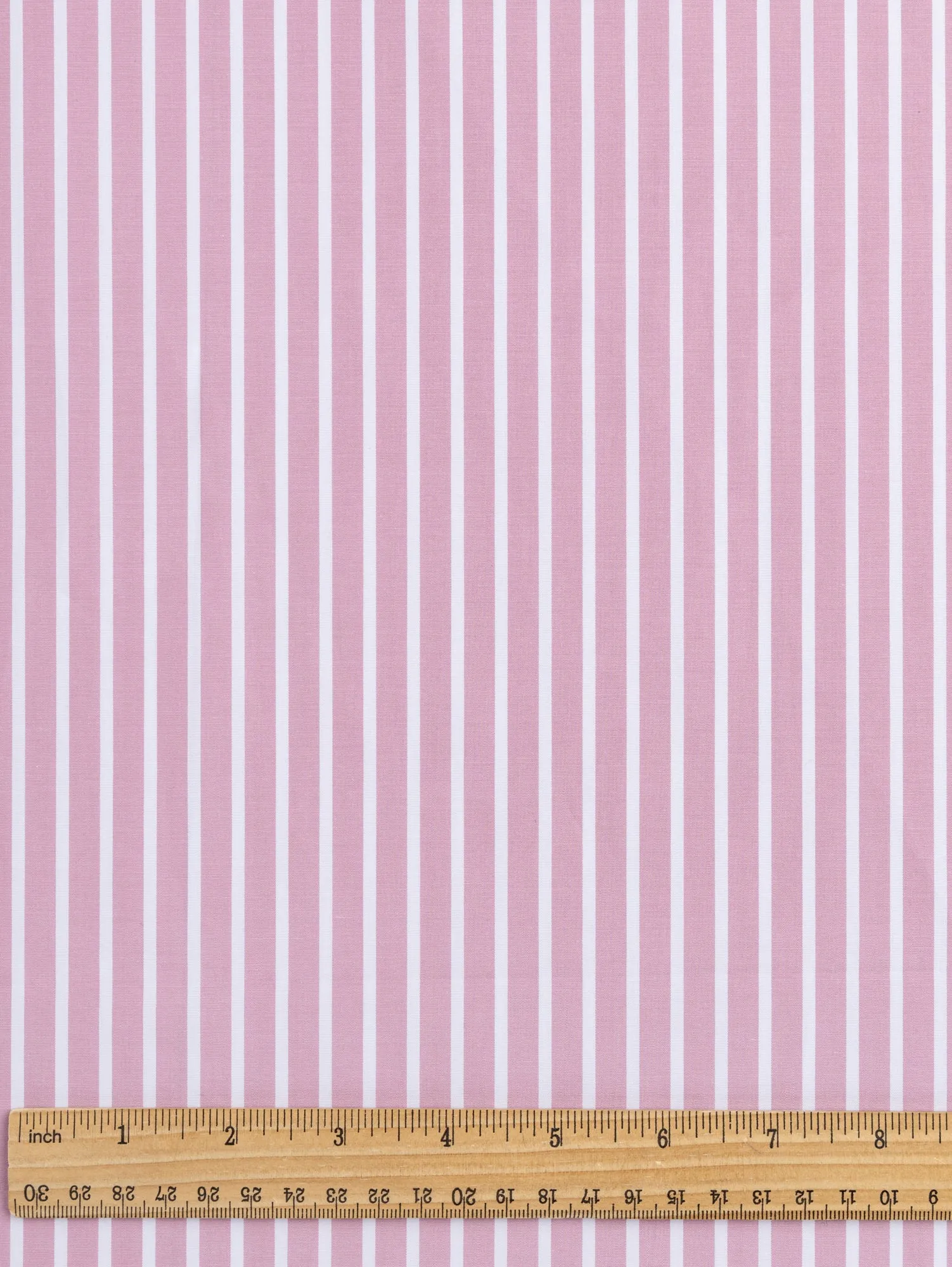 Stripe Cotton Poplin Shirting - Pink   White - Swatch