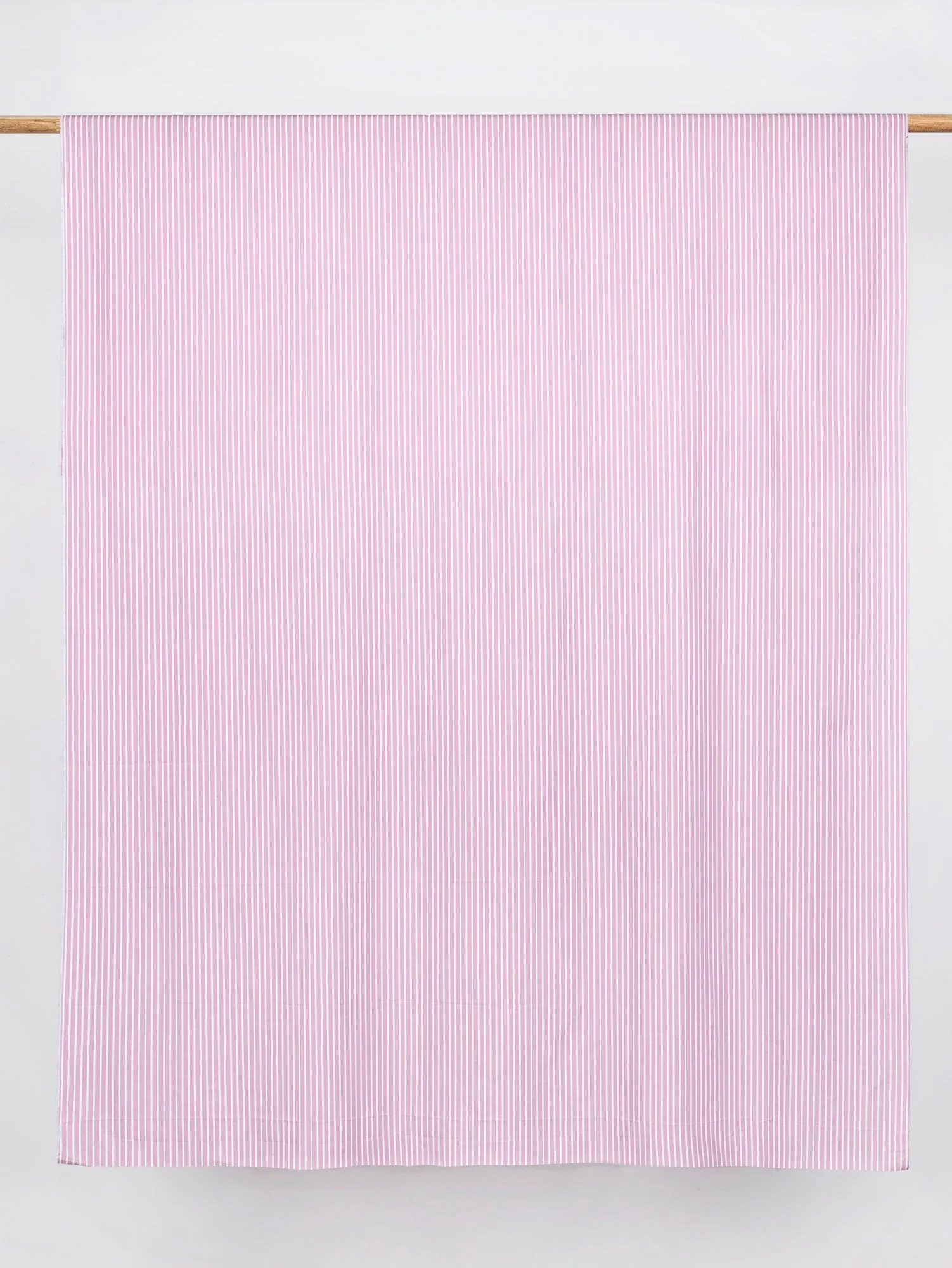 Stripe Cotton Poplin Shirting - Pink   White - Swatch